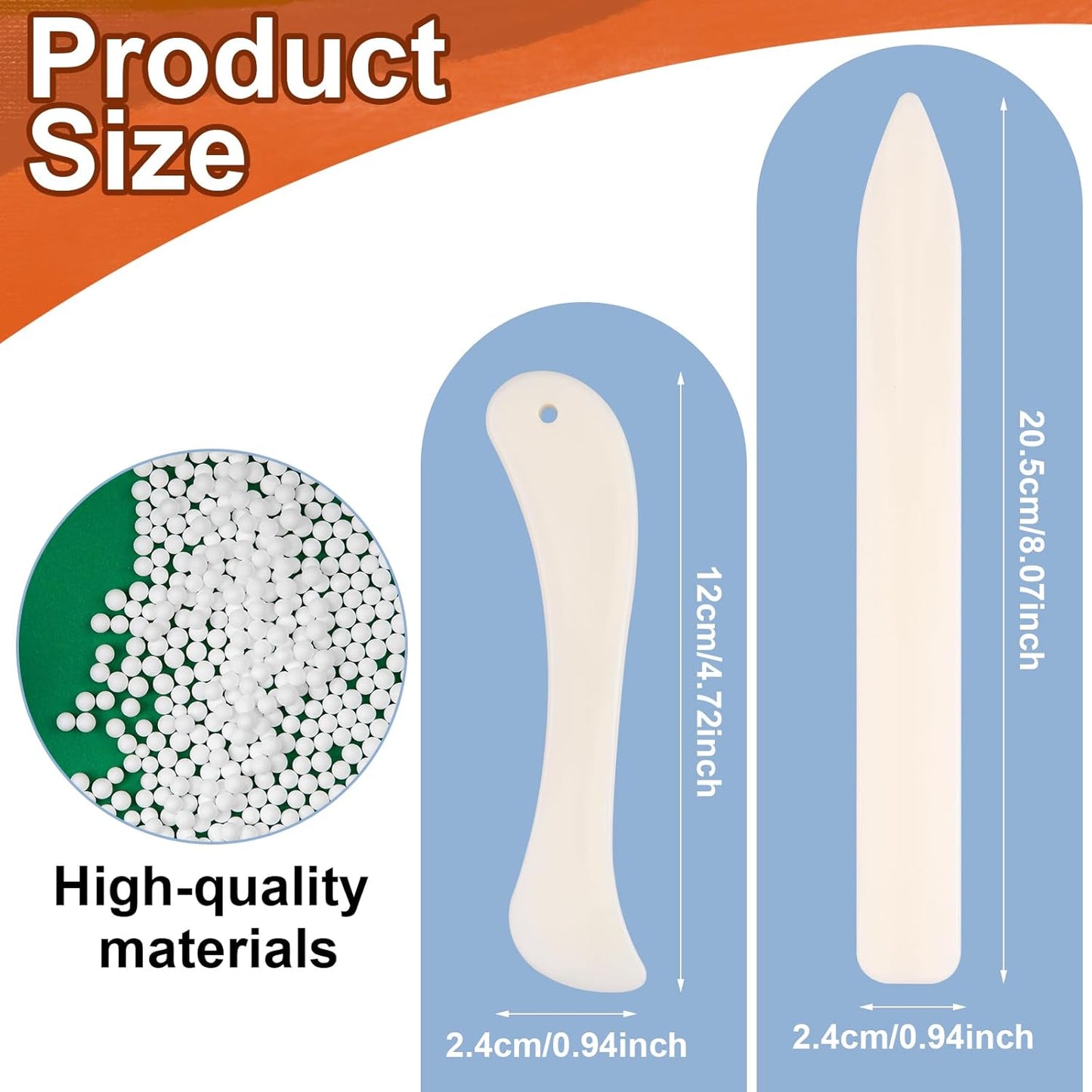 20 PCS Bone Folder Tool, Plastic Bone Folder Crafts Scoring Folding Creasing Paper Crafting Scrapbooking Tool for Paper Leathercrafts Bookbinding and DIY Card Making Handmade(2 Styles)