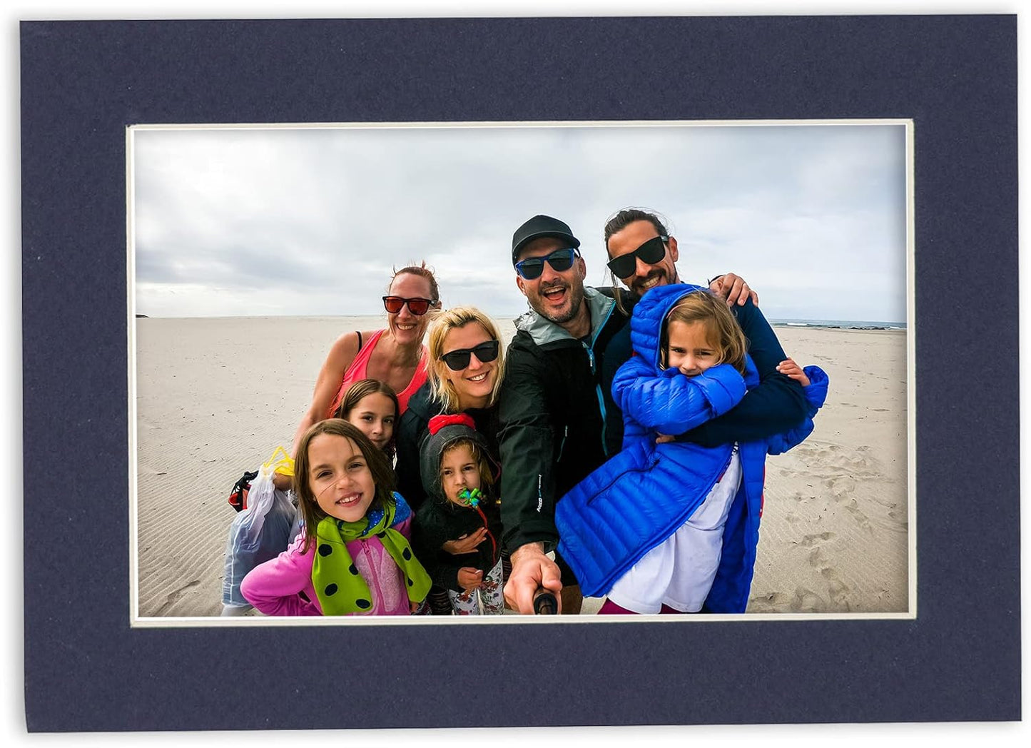 11x14 Mat for 8.5x11 Photo - Precut Navy Picture Matboard for Frames Measuring 11 x 14 Inches - Bevel Cut Matte to Display Art Measuring 8.5 x 11 Inches - Acid Free Pack of 100 MATS