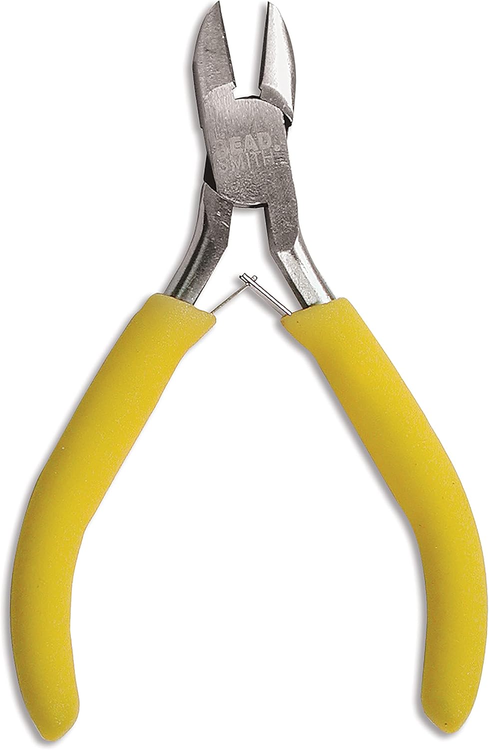 The Beadsmith Color-ID Side Cutter – 5 inches (127mm) – Yellow Comfort Grip Handle – Polished Steel Head and Double-Leaf Spring - Tool for Jewelry Making