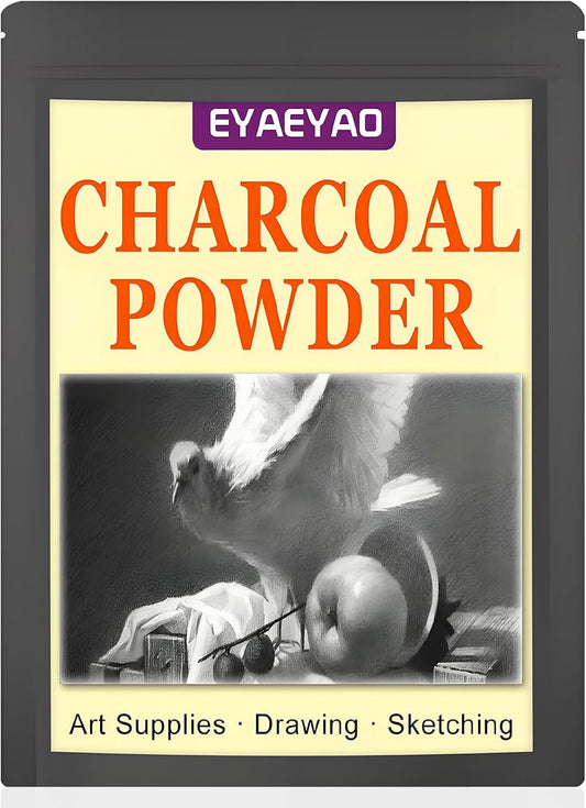 Premium Charcoal Powder for Drawing and Art, Drawing Charcoal for Sketching, Shading, Blending with Beginners & Pro Artists (16 Ounces)