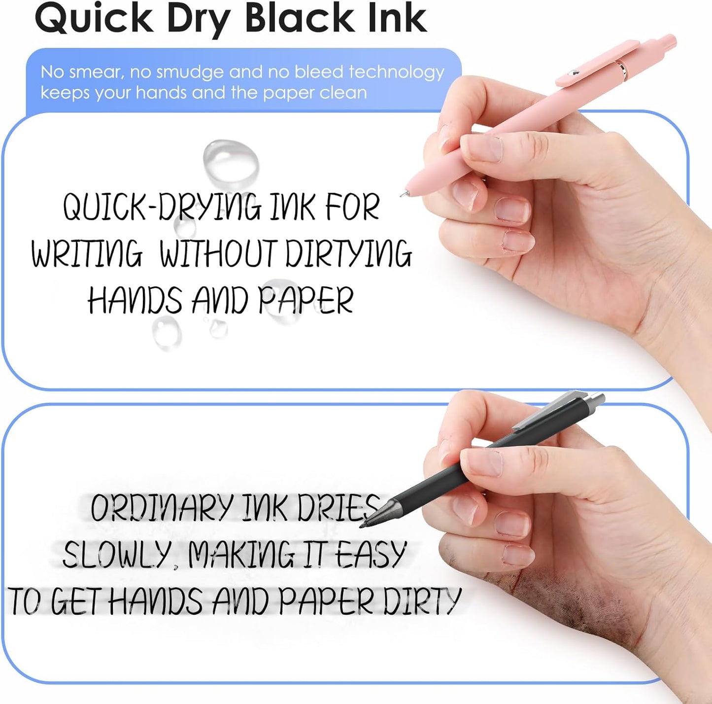 Donyang Gel Pens, 5pcs 0.5mm Cute Black Ink Fine Point Pens With Smooth Writing, Quick Dry Pens For Journaling, Teacher Work Desk Accessories Office School Supplies for Men Women Student (Morandi)