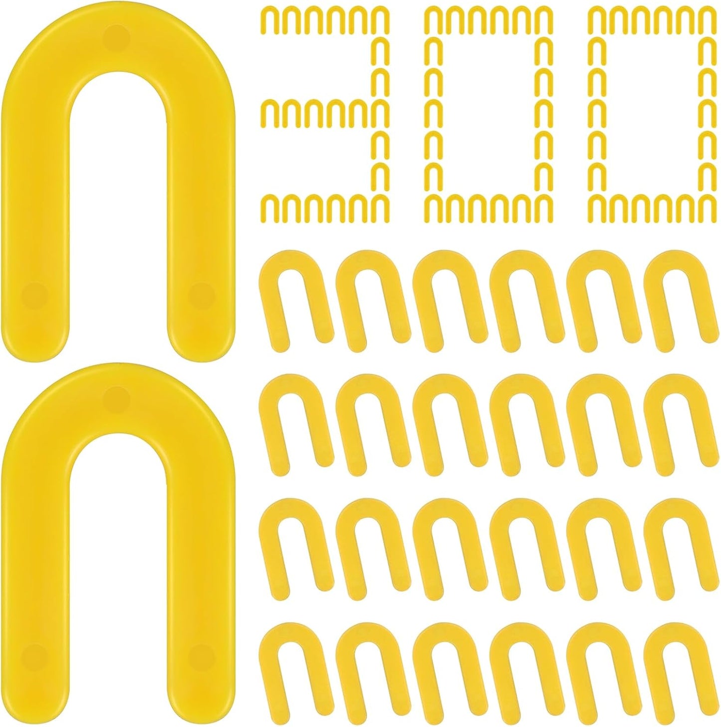 DGSL Tile Leveling System Tile Spacers 3/16 Inch, 300 pieces Horseshoe Shim U Shape Plastic Tile Leveling Clips for Various Types of Tile Leveling