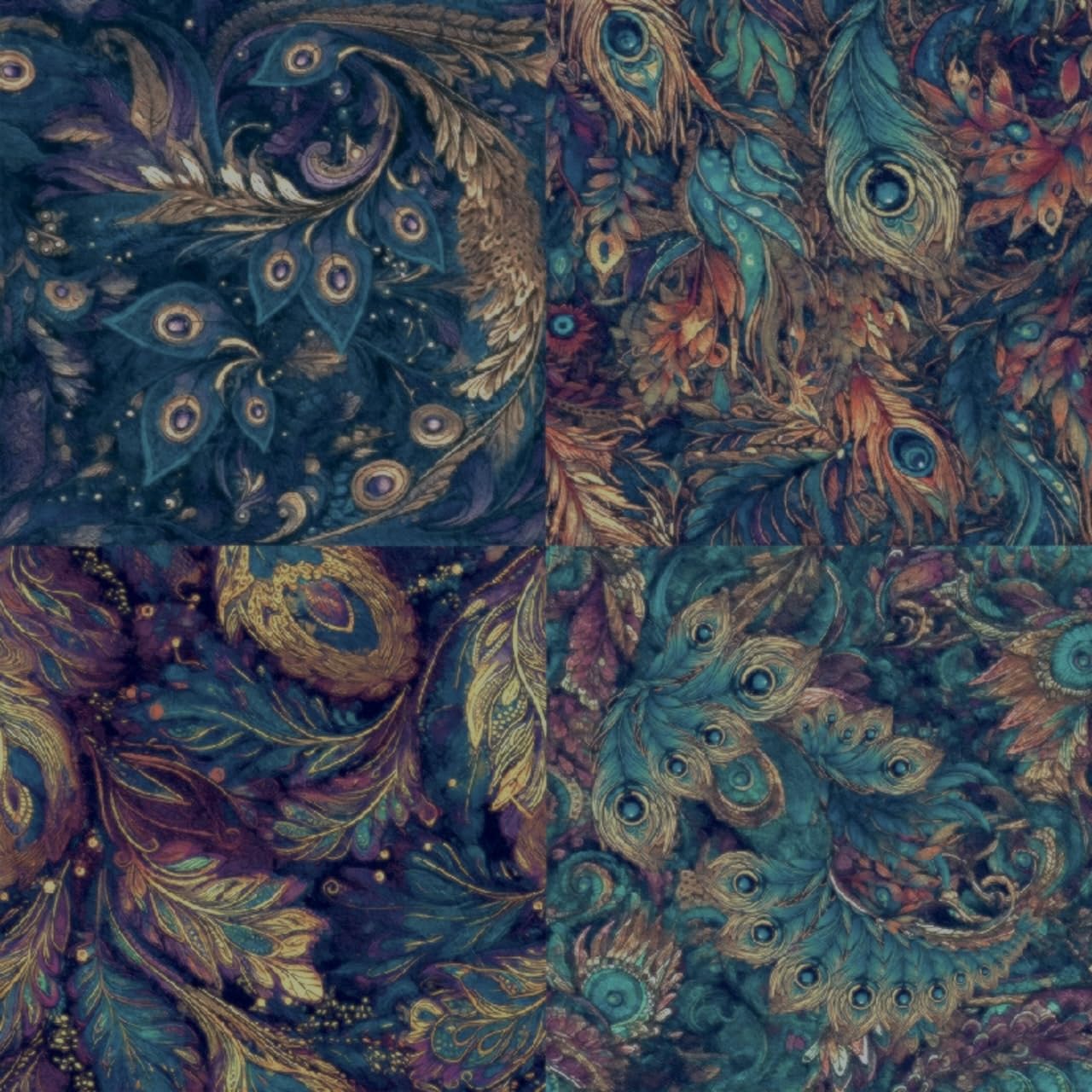 6x6 Inch Peacock Feather Themed Scrapbook Paper Pad – 24 Sheets, 12 Unique Designs, Single-Sided Premium Craft Paper for Scrapbooking, Cardmaking, and DIY Crafts