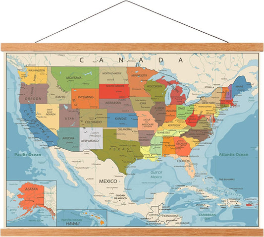 WITCOLOR 36 Inch Wide Magnetic Frames, Strong Magnet, Wood Poster Hanger for Diamond Painting, Maps, Pictures, Prints, Scrolls, Canvas Artwork, Movie Poster, Bedroom, Office