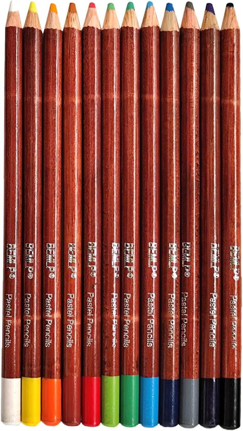 BEMLP 12 Non-toxic Professional Soft Pastel Pencils Drawing Sketches Colored Pencils For Drawing School Lapices De Colores Stationery