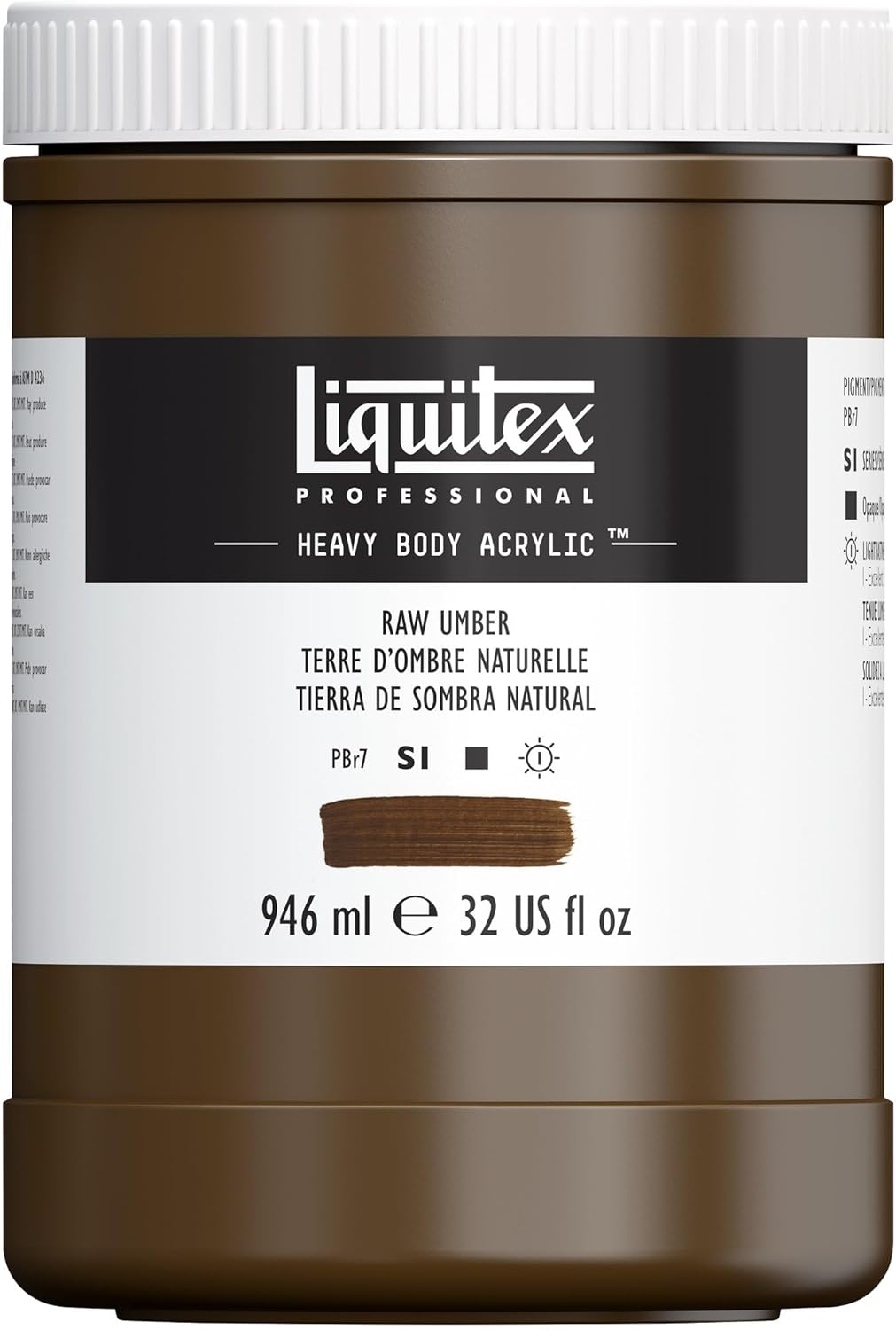 Liquitex Professional Heavy Body Acrylic Paint, 32-oz (946ml) Pot, Raw Umber
