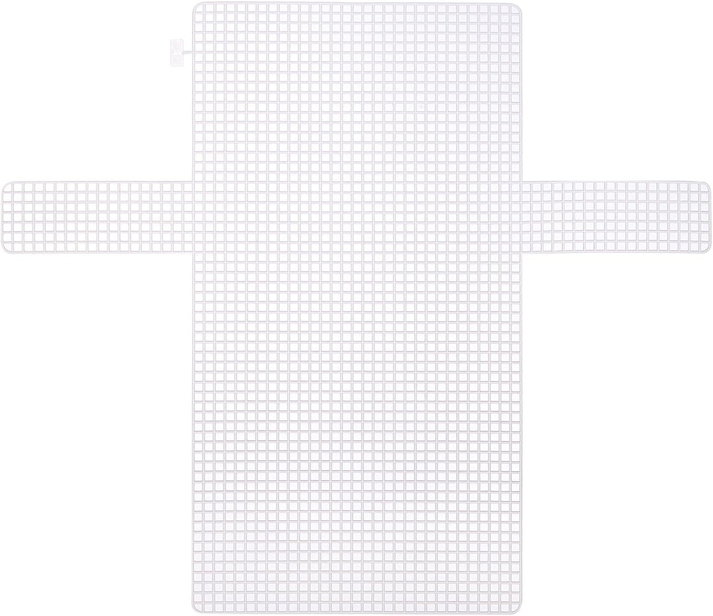 MECCANIXITY 2Pcs Plastic Mesh Canvas Sheet 4 Count 36 cm/ 14.2" for Crochet Bag Making Cross Blank Canvas for Embroidery Needlepoint, Bag, Knit Crochet Mesh, White