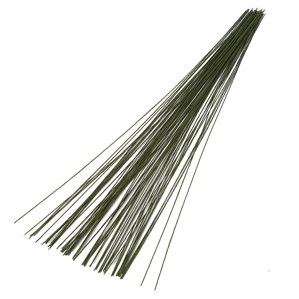 DECORA 26 Gauge Dark Green Floral Wire for Flower Wrap16 inch,50/Package