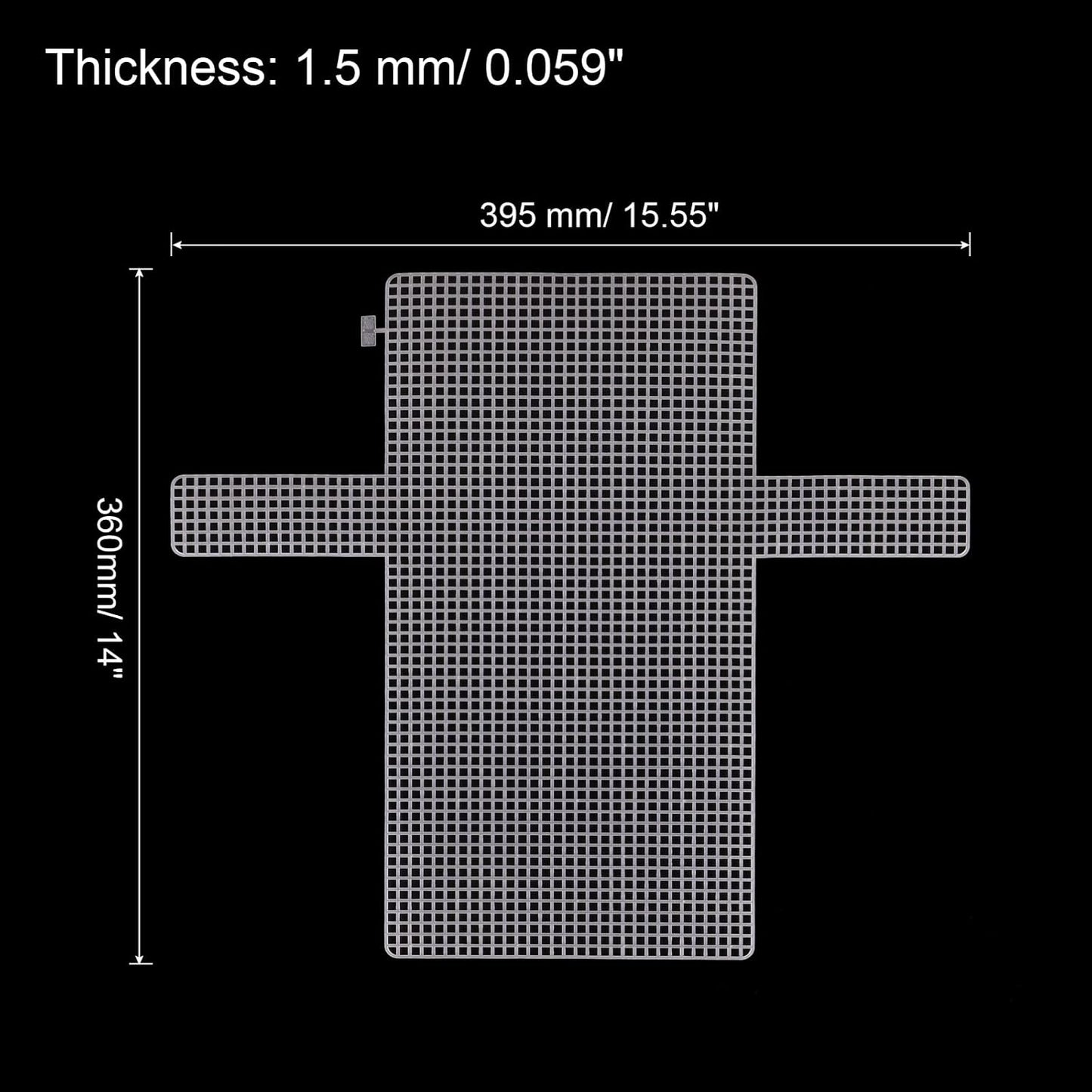 MECCANIXITY 4Pcs Plastic Mesh Canvas Sheet 4 Count 36 cm/ 14.2" for Crochet Bag Making Cross Blank Canvas for Embroidery Needlepoint, Bag, Knit Crochet Mesh, White