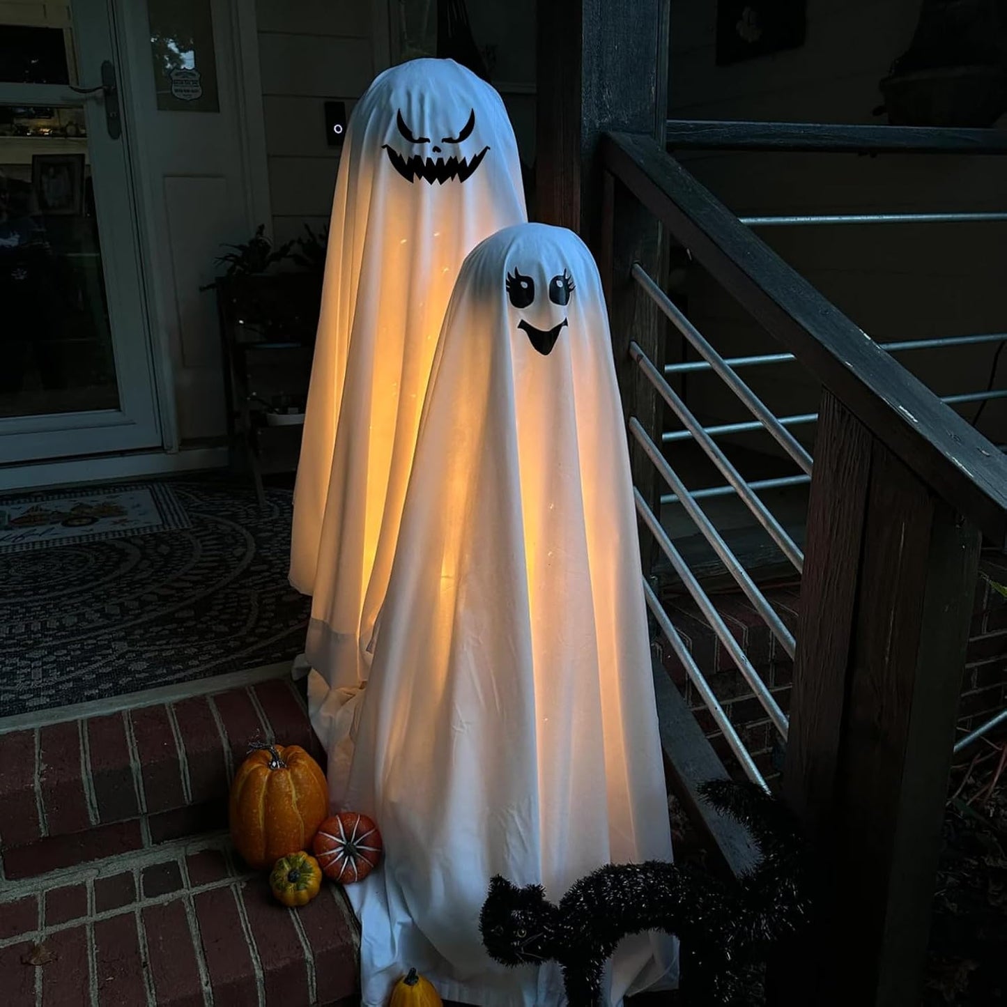 Halloween Stencils Pumpkin Face Stencils Reusable Ghost Face Stencil for Painting on Wood Fabrics DIY Crafts Decor