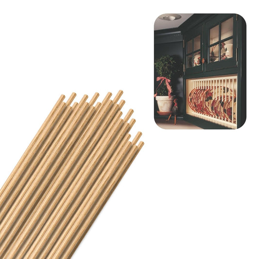 Hardwood Round Dowels (1/8" x 36", Pack of 25) | Variety of Diameters & Wood Species | Unfinished Wooden Dowel Rods for Crafts & DIY Home Projects | Curtain Rod, Macrame Supplies, Cake Pops, Flagpole