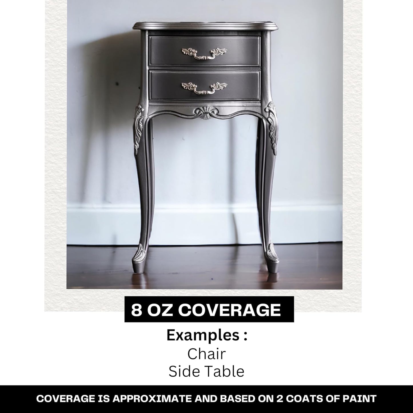 Daydream Apothecary Premium Chalk Style Paint for Furniture, Home Décor, Wood, DIY Interior Projects, Quick Dry, No Prep or Prime Needed, Matte Dark Grey - 8oz