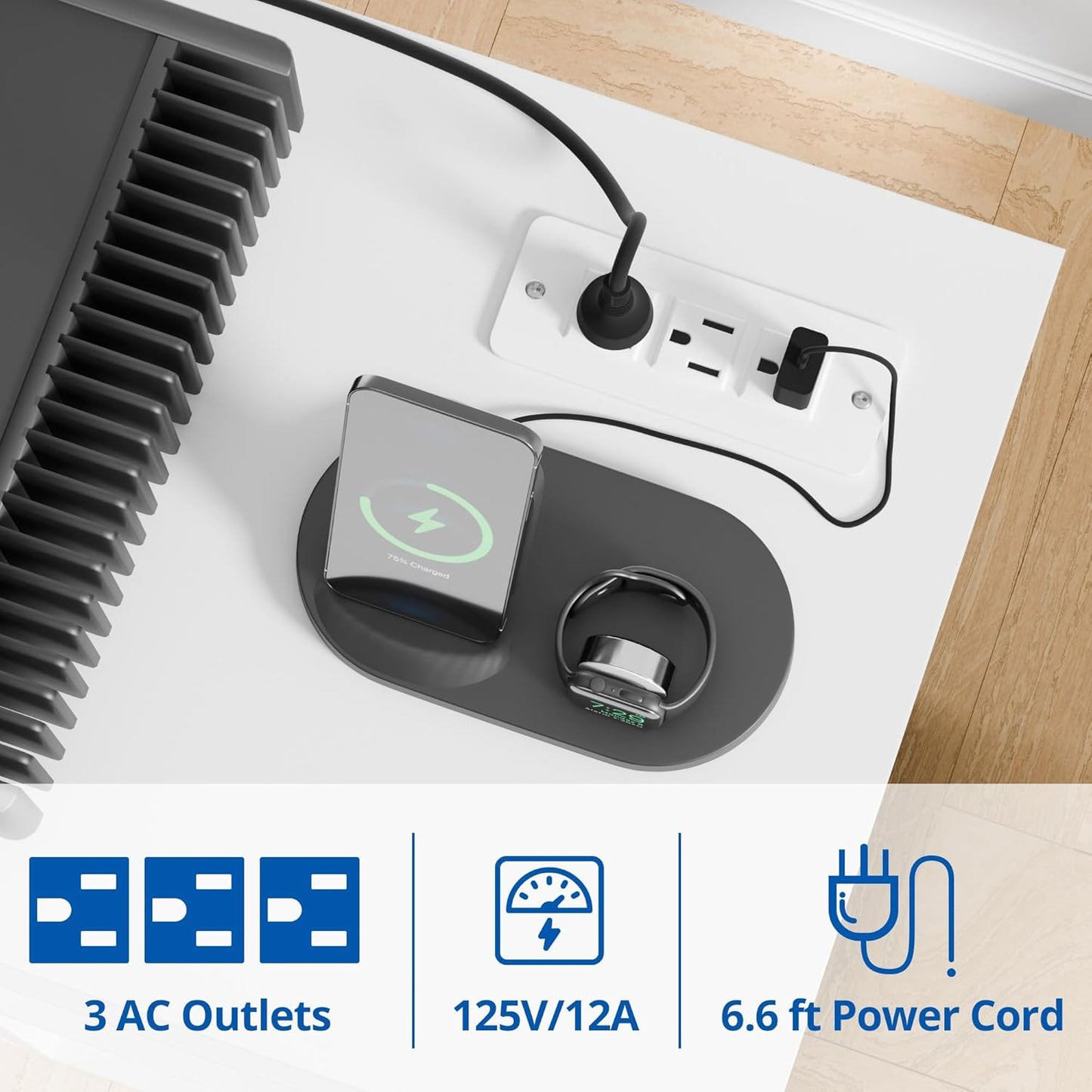 Cozy Castle Large Record Player Stand, Vinyl Storage Cabinet Mid Century Modern Turntable Stand Media Console Table Open Shelf Cube CD Album Holder Organizer for Living Room, Office, White