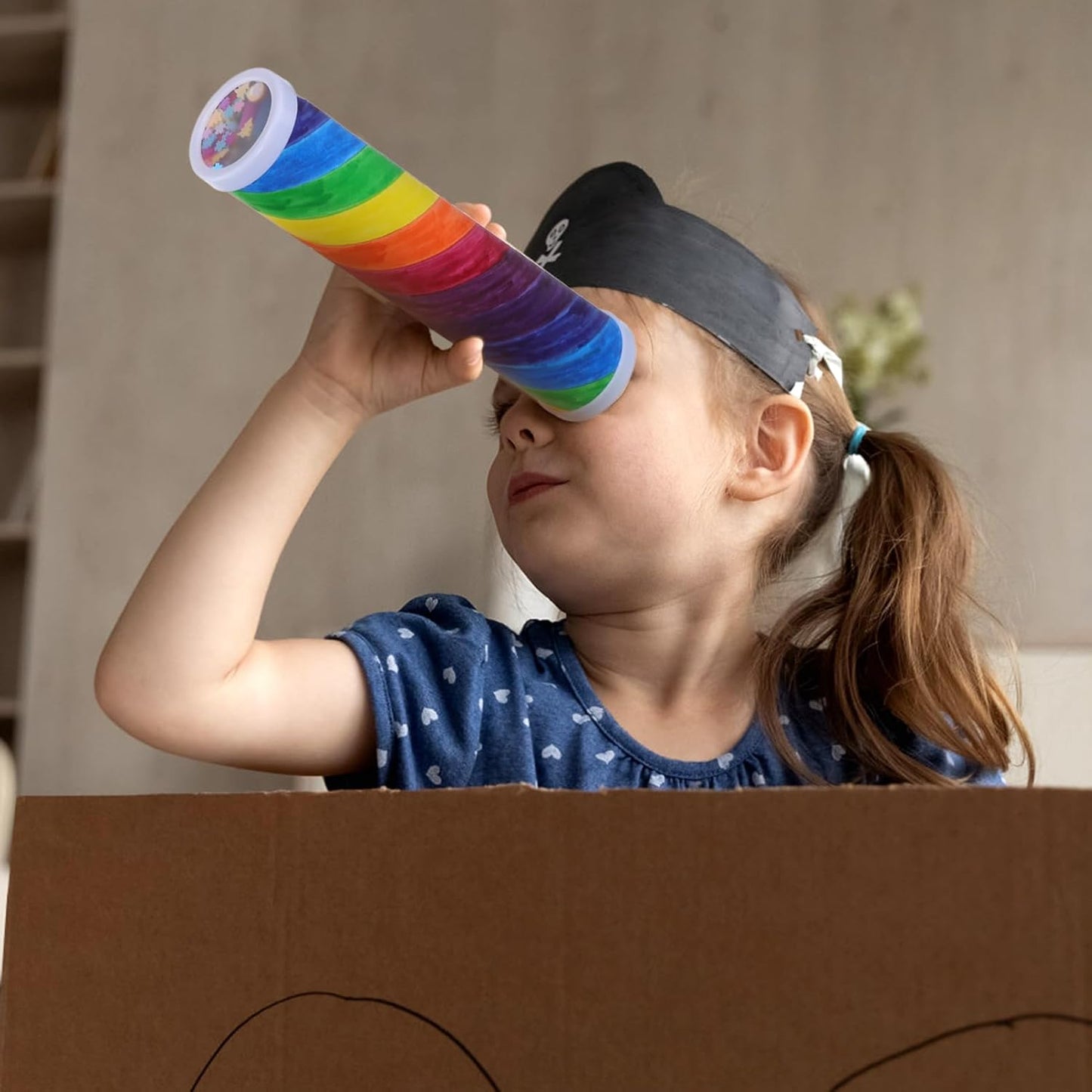 DOITOOL Blank Kaleidoscope Making Kit for Kids, 12 Pcs DIY Kaleidoscope Kit Variety Tool, Preschool Material for Teaching