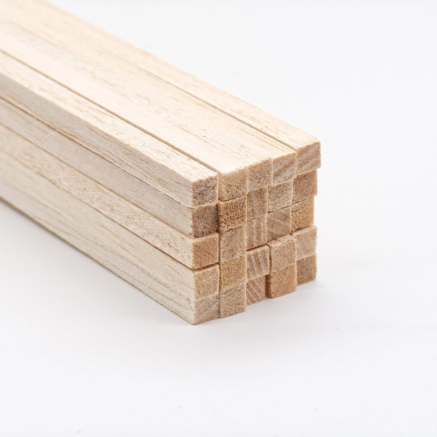 Premium 1/4" x 12" Balsa Wood Sticks 50pcs - Square Unfinished Lightweight for Architectural Models, DIY Crafts