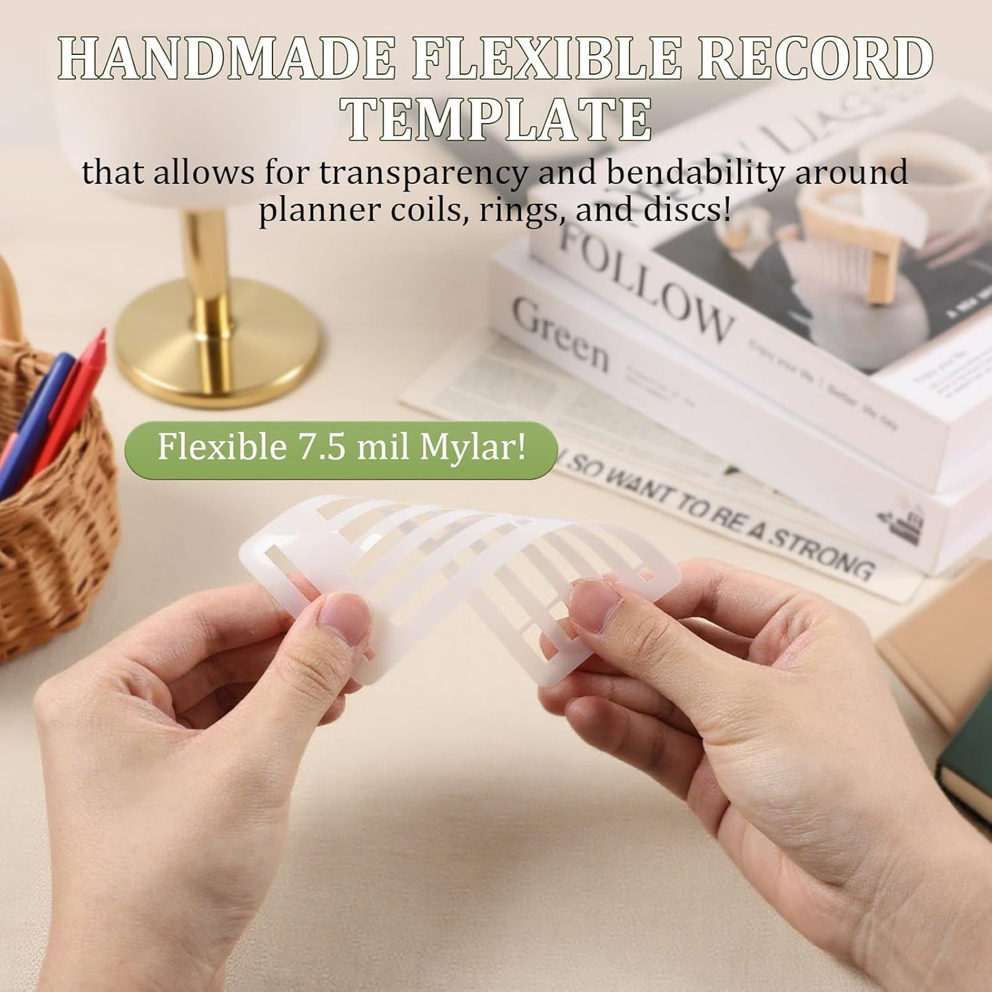 Handmade Flexible Record Template, Planner Stencil Set for Dot Grid Journals, DIY Flexible Drawing and Checklist Templates Suitable for Various Occasions (Set A)