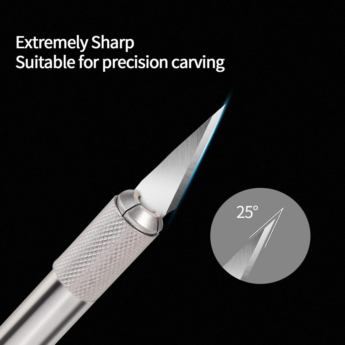 DIYSELF 20PCS Craft Knife Blades, SK5 Carbon Steel #11 Exacto Knife Blades Refill Hobby Art Blade Exacto Blade Cutting Tool with Storage Case for Craft, Hobby, Scrapbooking, Stencil