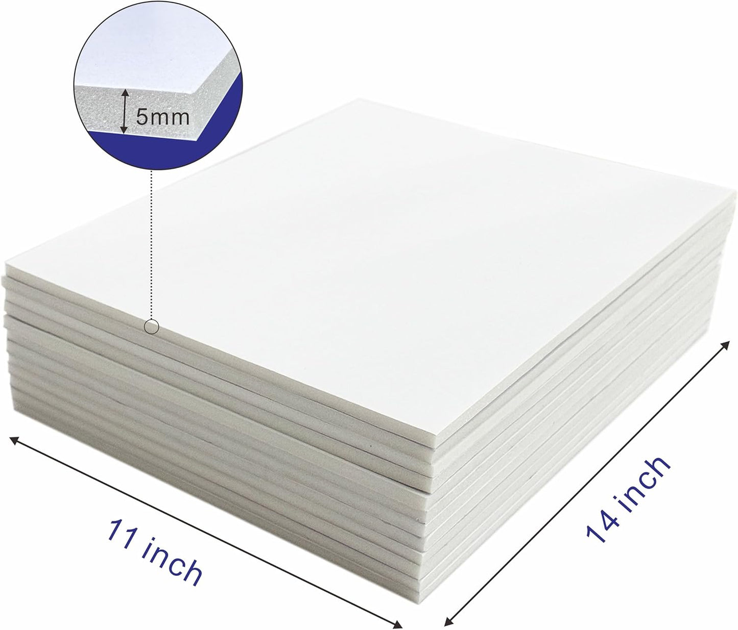 12 Pack Foam Core Board, ZJCEASER 11 x 14 White Poster Board, 3/16" Thickness Sign Board Craft Foam Sheet for Signboards, School Projects, University Displays, College Events, Arts & Crafts, Framing