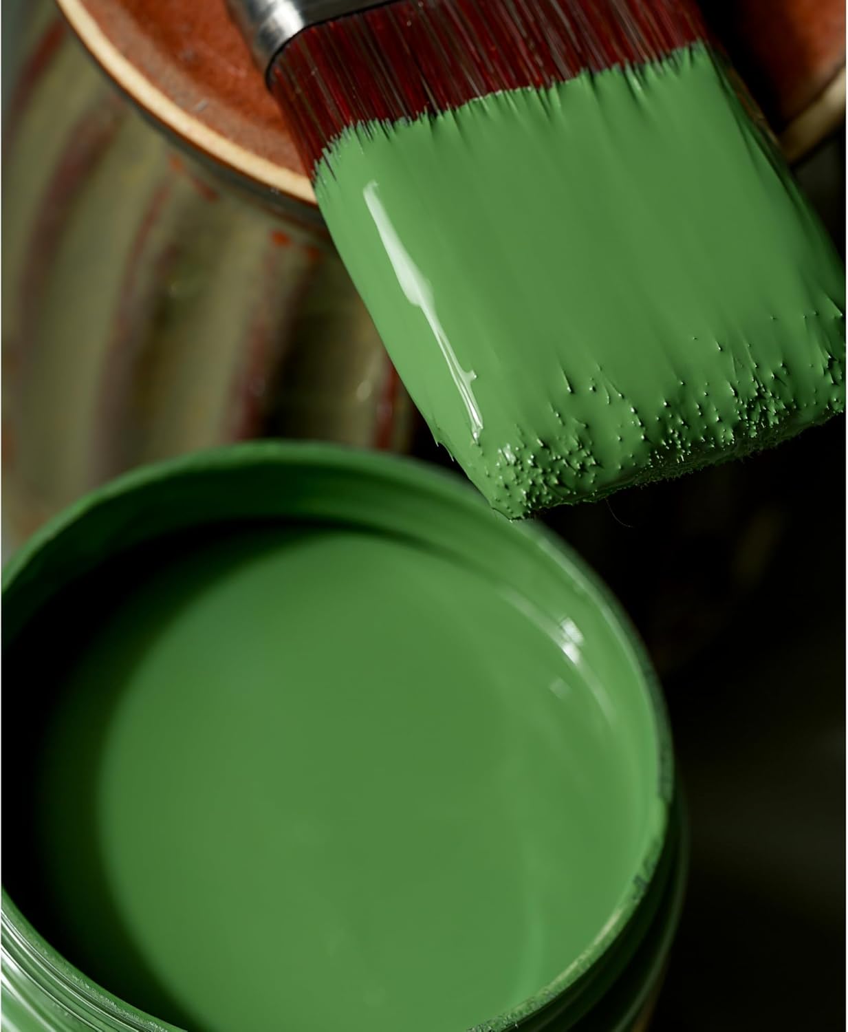 Dixie Belle Paint Company Chalk Finish Furniture Paint - English Ivy (4oz) - Matte Muted Green Chic Chalk Mineral DIY Furniture Paint