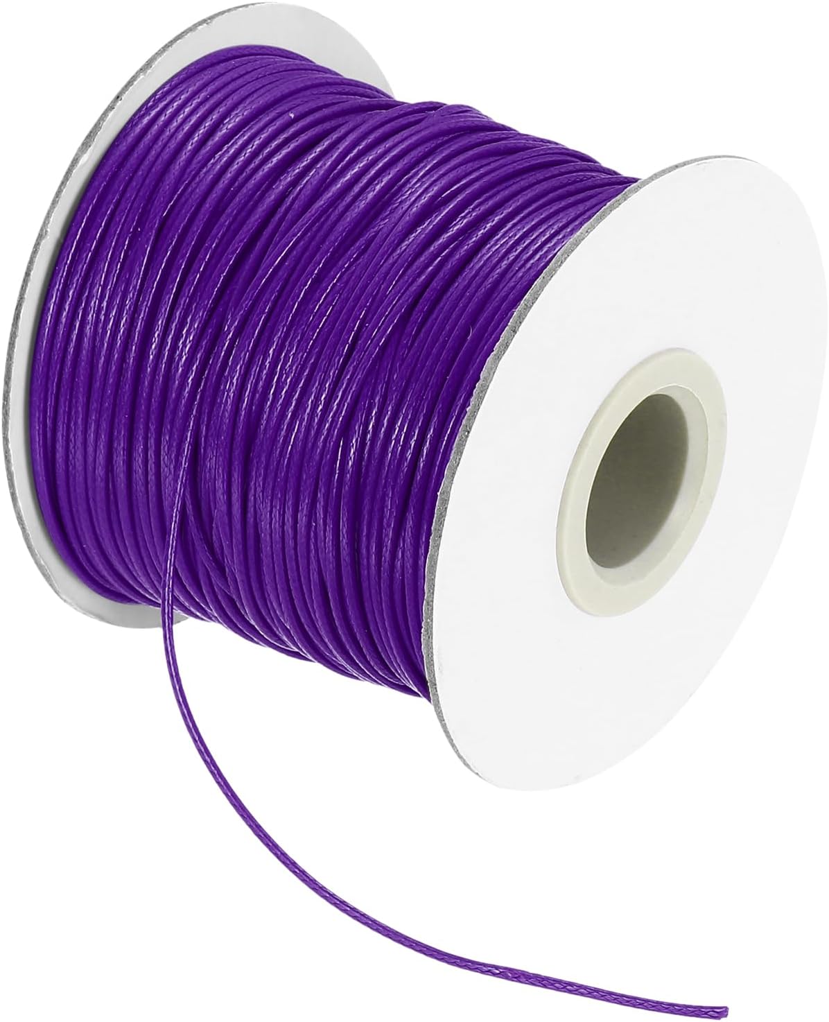 MECCANIXITY Waxed Cord 1mm Waxed Thread 87 Yard Wax String Leather Cord for Bracelet Making, Necklaces, Beading, Jewelry Making and DIY Crafts(Dark Purple)