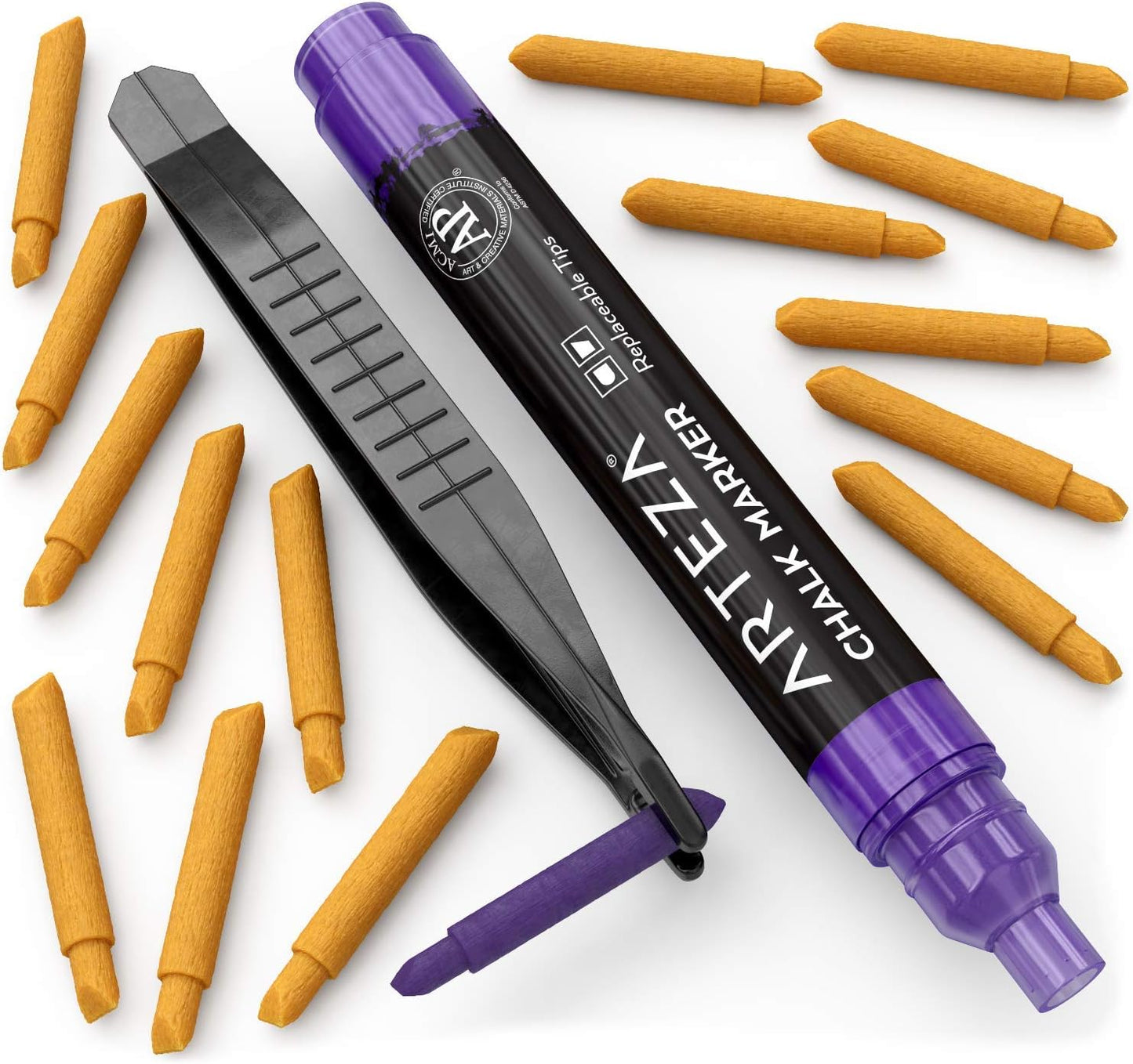 ARTEZA Liquid Chalk Markers, Set of 16 Bright Colors, Chalkboard Pens for Blackboard, Whiteboard, Windows, Mirrors, Glass, Restaurant Menu, Signs.