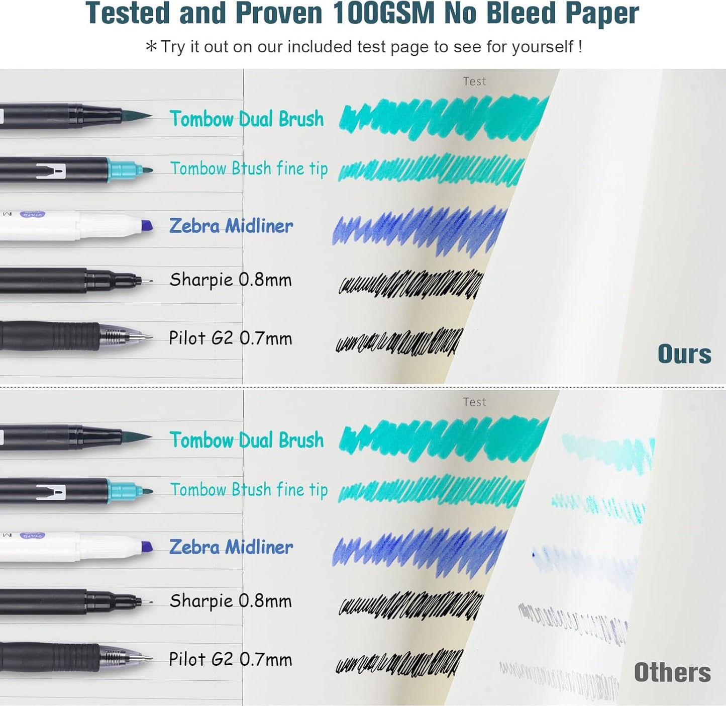 College Ruled Notebook, Large B5 Lined Journal Notebook, 314 Numbered Pages Work Notebook with Index Stickers, 100gsm Paper, Hardcover Vegan Leather Journal for Women Men School Office, Grey Blue