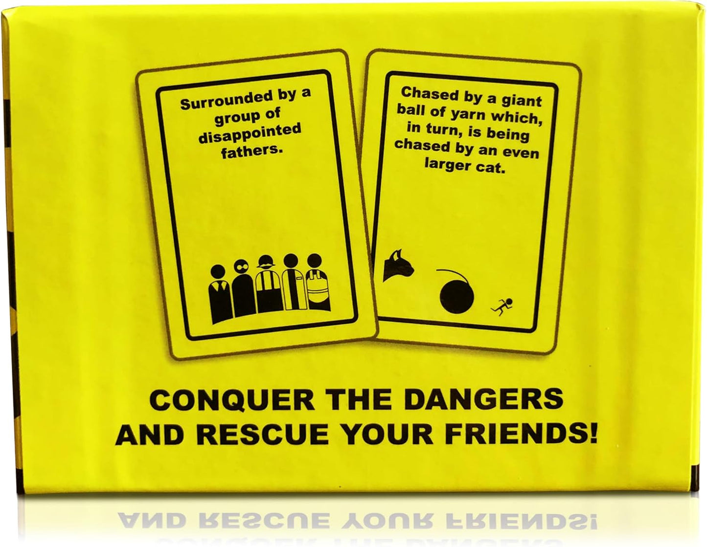 Danger The Game: The Card Game of Bizarre Dangers and Rescues - Family & Adult Game Night - Easy to Learn - Party Games - Family Board Games - 3+ Players
