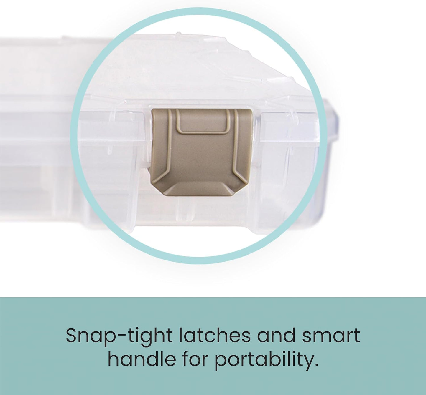 ArtBin Floss Finder Box: Clear Sewing Organizer with 6 Compartments, 12 Dividers, Durable - Perfect for Embroidery Floss and Small Sewing Supplies Storage