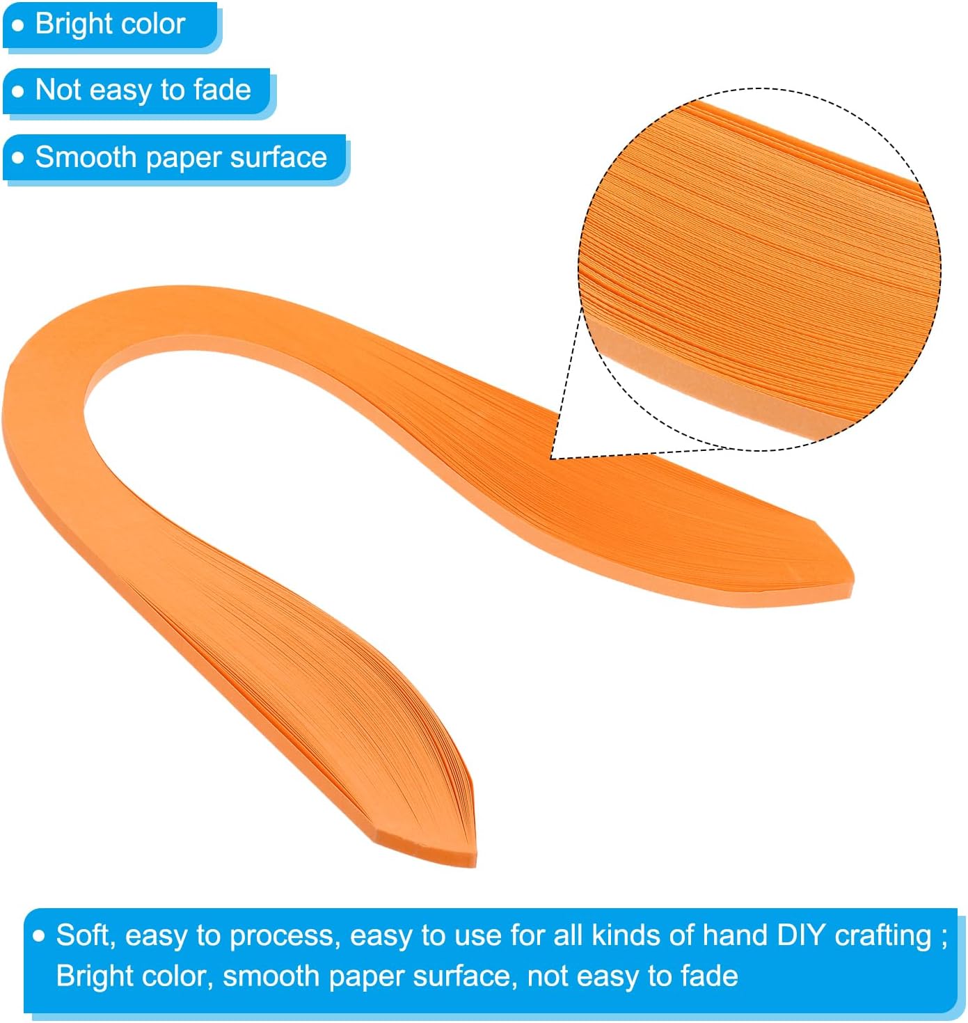 PATIKIL Quilling Strips Paper 600pcs 5mm 39cm Origami Paper Quilling Kits for Art DIY Hand Craft Christmas, Coral Orange