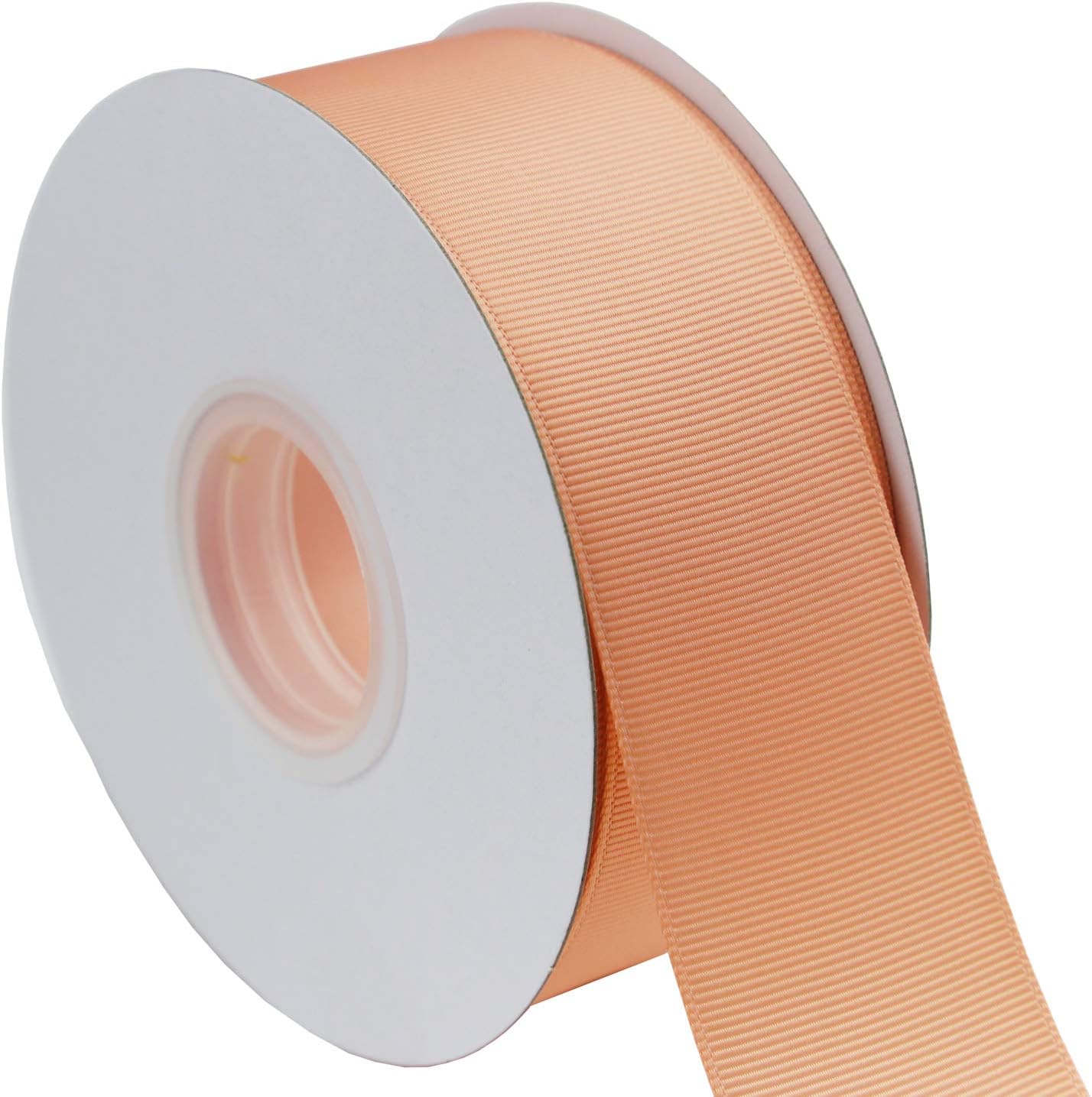 ITIsparkle 11/2" Inch Grosgrain Ribbon 25 Yards-Roll Set for Gift Wrapping Cake Decoration Party Favor Hair Braids Hair Bow Baby Shower Decoration Floral Arrangement Craft Supplies, Peach Ribbon