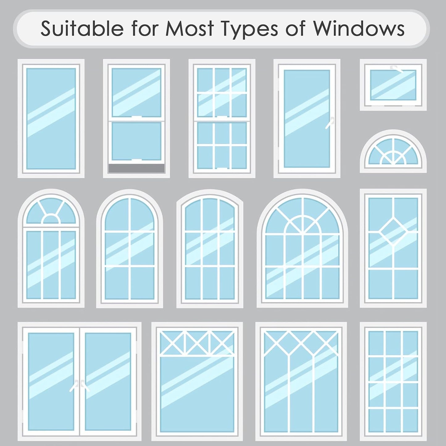 DKTIE Static Cling Decorative Window Film with Installation Tools Non Adhesive Privacy Film Stained Glass Window Film for Bathroom Shower Door Heat Cotrol Anti UV 17.7 x 118.1 Inch