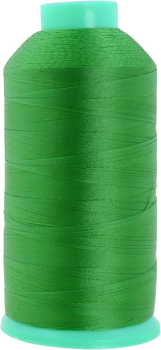 Mandala Crafts Bonded Nylon Thread Green Heavy Duty Sewing Threads - 2843 YDs Size 46 210D T45 Tex 45 Thread for Leather Jeans Weaving Outdoor Marine Upholstery Threads