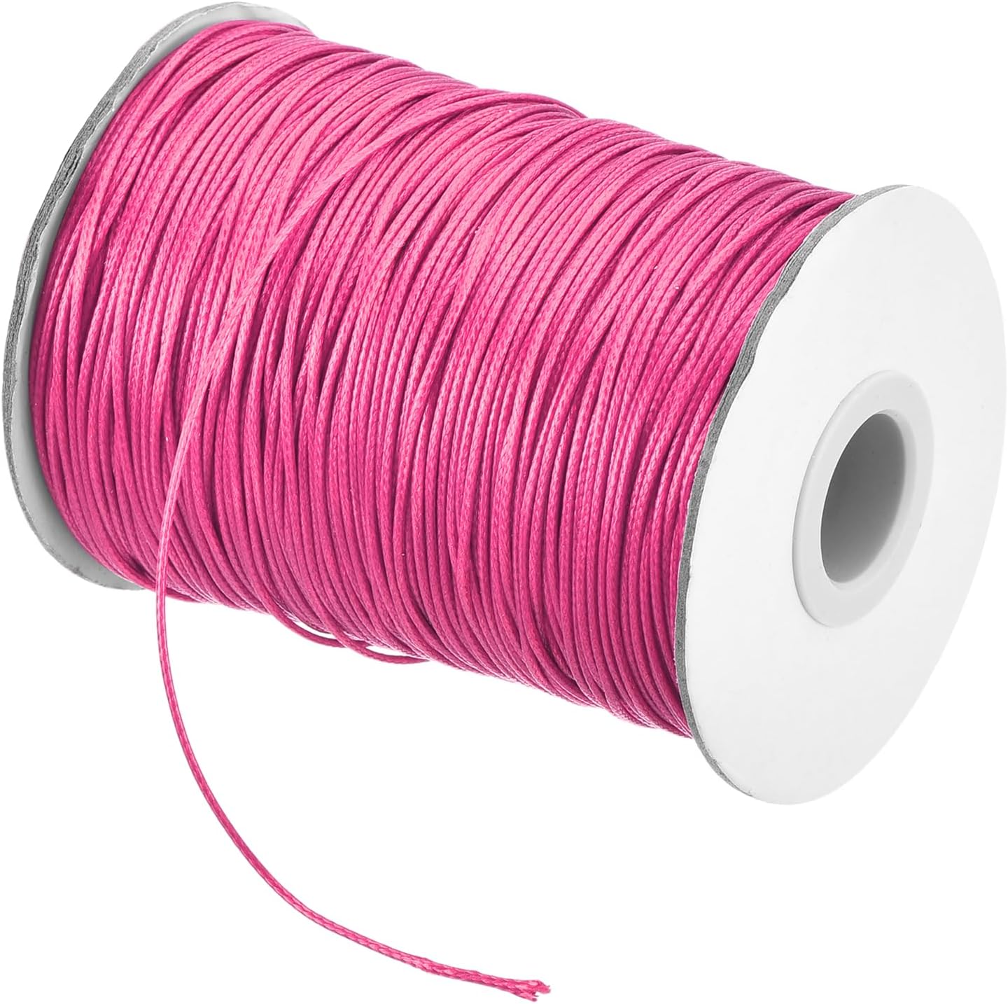 MECCANIXITY Waxed Cord 0.8mm Waxed Polyester Cord 175 Yard Wax String for Bracelet Making,Necklaces, Beading,Jewelry Making and DIY Crafts(Light Rose Red)