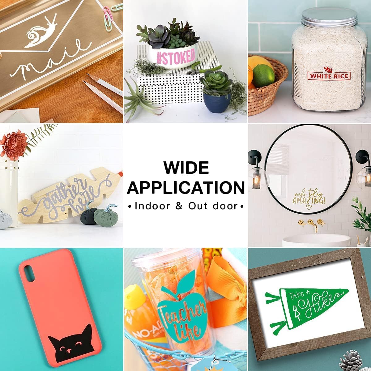 HTVRONT Neon Pink Permanent Vinyl, 12" x 40 FT Adhesive Permanent Vinyl Roll for All Cutting Machine, Silhouette, Cameo Cutters, Signs, Scrapbooking, Craft, Die Cutters (Glossy Neon Pink)