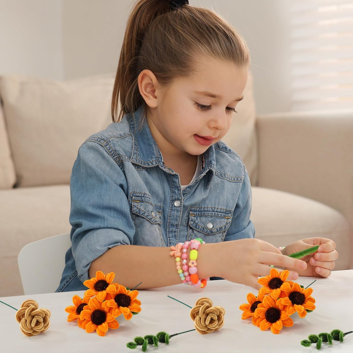 700 Pcs Halloween Fall Pipe Cleaners Craft Bulk Pastel Chenille Stems Flower DIY Gradient Colored Fluffy for School Classroom Thanksgiving Christmas Party Supplies(Yellow Theme)