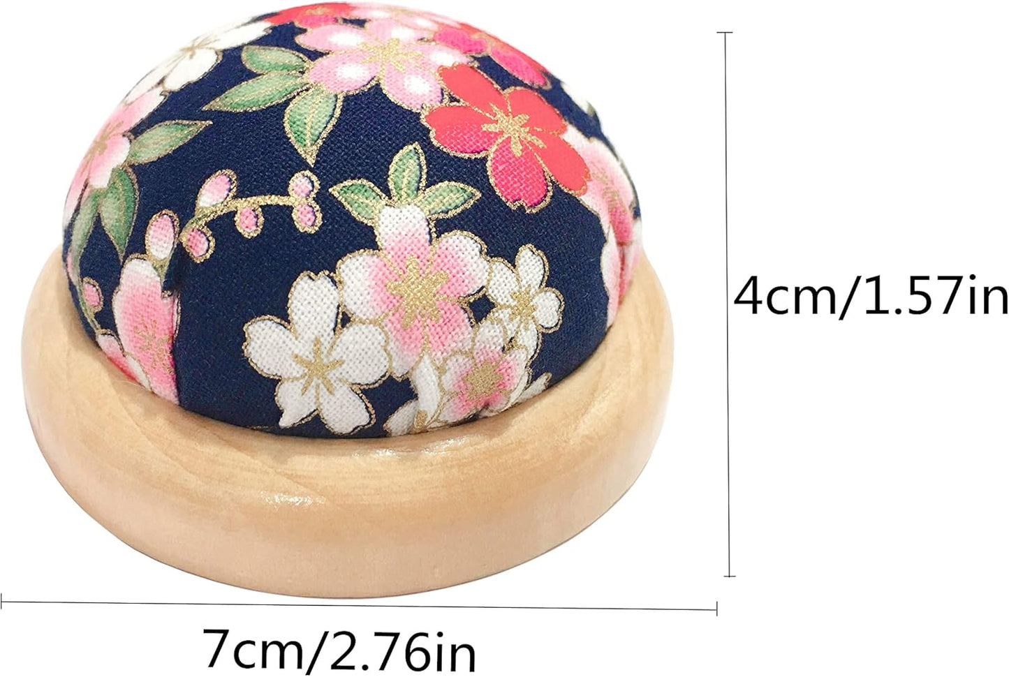 Fbshicung Pin Cushions Sewing Needle Cushion Holder Band Wearable Pincushions for Sewing (Japanese Flower 5)