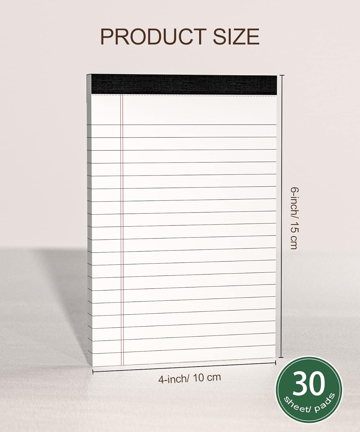 12 Pack Note Pads 4x6 Inch, White Mini Legal Pads, Small Writing Pads, Notepads of College Ruled Paper, Lined Paper Pads, Scratch Pads Mini Notepad for Grocery List, To-Do List, 30 Sheet/Notepad