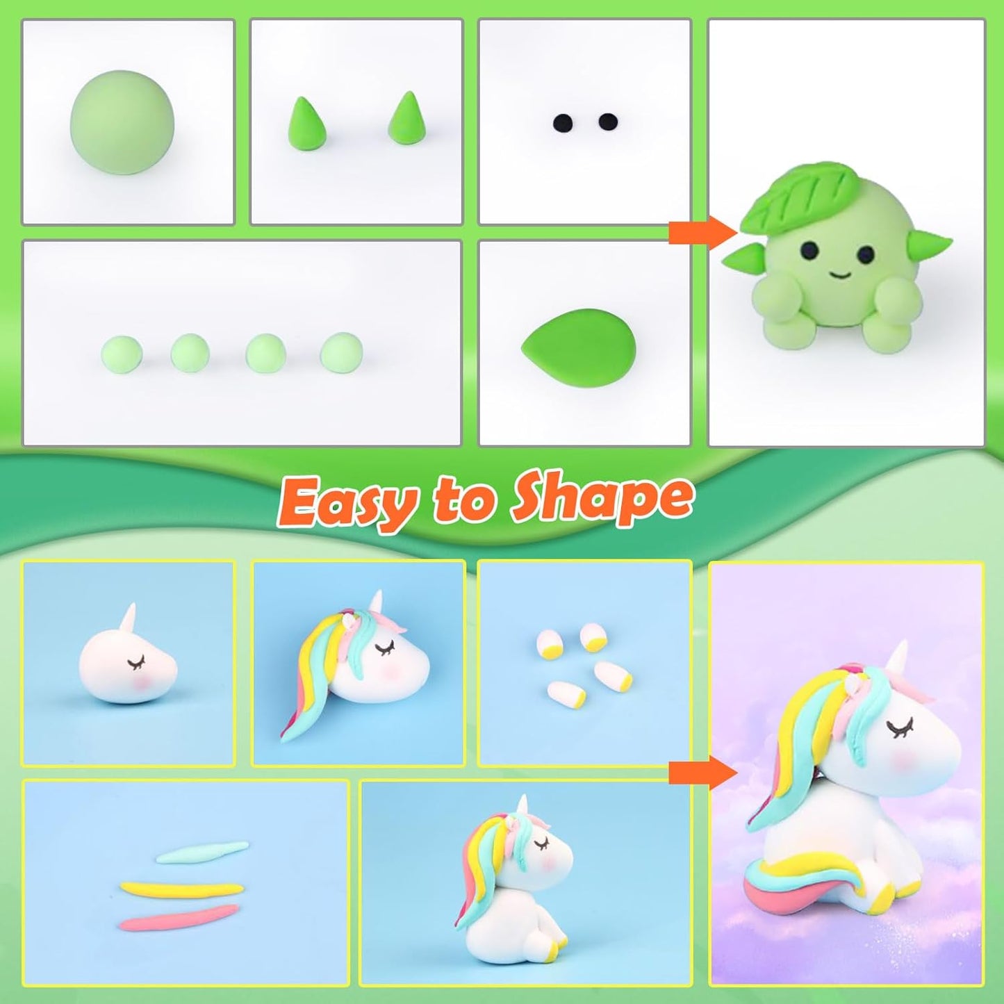 ESSENSON Air Dry Clay 120 Colors, Modeling Clay for Kids, DIY Molding Magic Clay, Gift for Kids