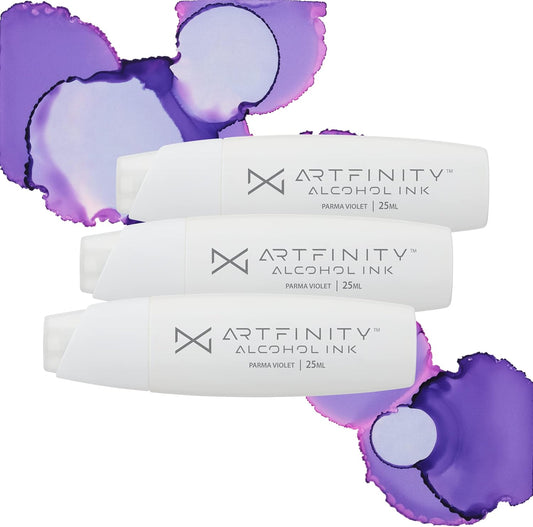 Alcohol Inks 3 Pack - Vibrant, Professional, Dye-Based Alcohol Inks for Artfinity Alcohol Markers, Artists, Drawing, & More! - Parma Violet BV1-5