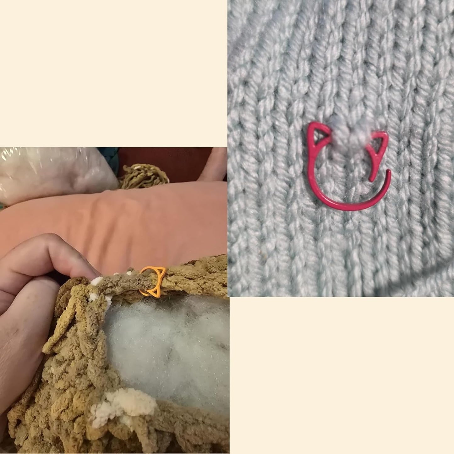 Stitch Markers for Crocheting Cat Stitch Markers with Box Metal Spiral Stitch Markers for Knitting Crochet Stitch Markers Rings Knitting and Crochet Notions (30)