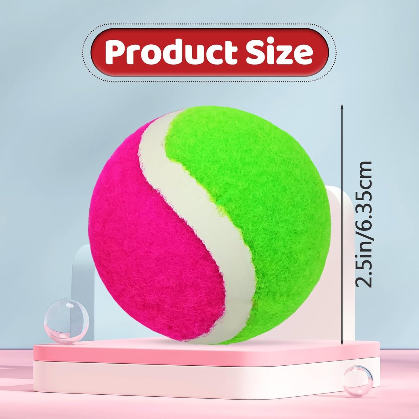 8-Pack Replacement Sticky Balls for Toss and Catch Game, 2.5 Inch Diameter, Hook and Loop Paddle Ball Refills, Outdoor Indoor Sport Toys for Kids, Family, Beach, Backyard Fun