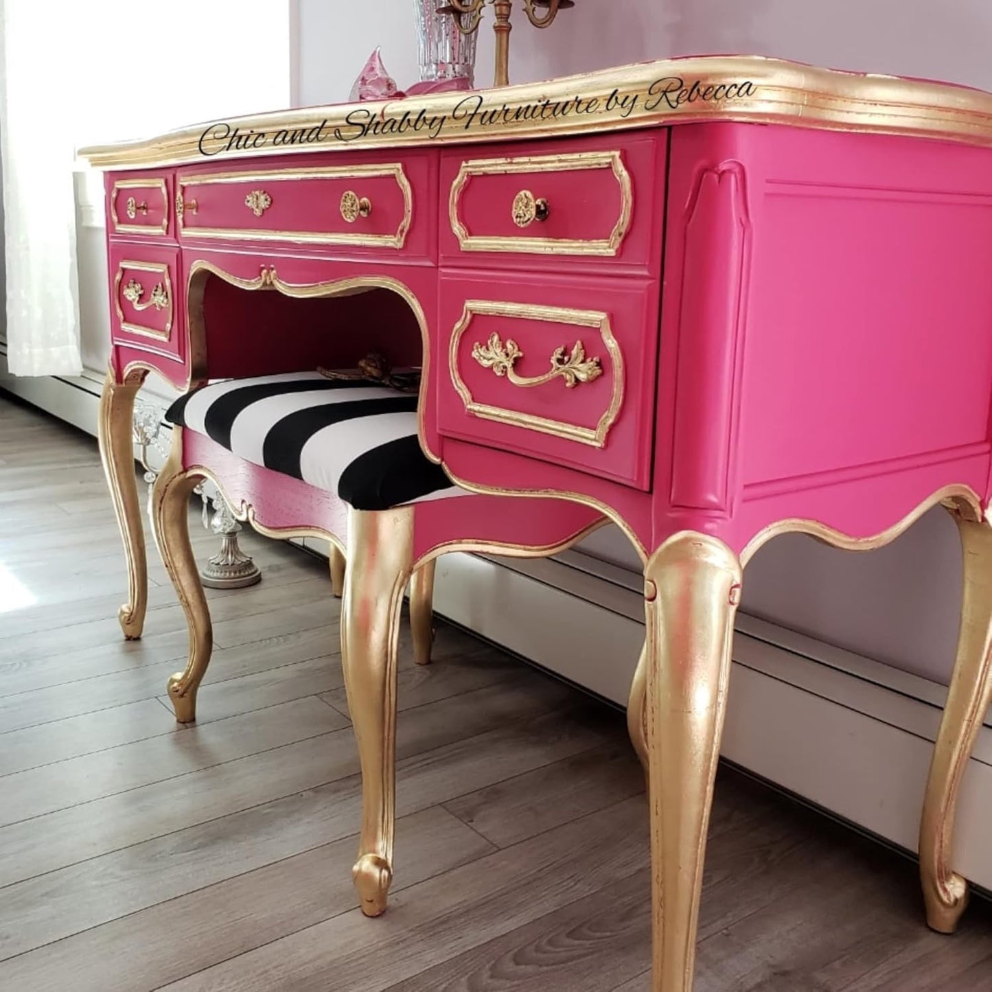 Dixie Belle Paint Company Chalk Finish Furniture Paint - Peony (8oz) - Matte Hot Pink Chic Chalk Mineral DIY Furniture Paint