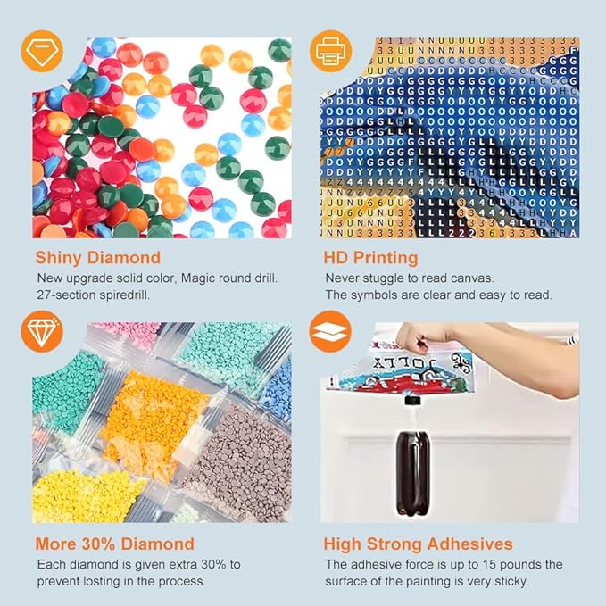 Anuver Dolphin Diamond Art Kits for Adult, Diamond Painting Kits for Beginners, DIY Full Drill Diamond Gem Craft Painting Home Wall Decor, 12x12 Inch