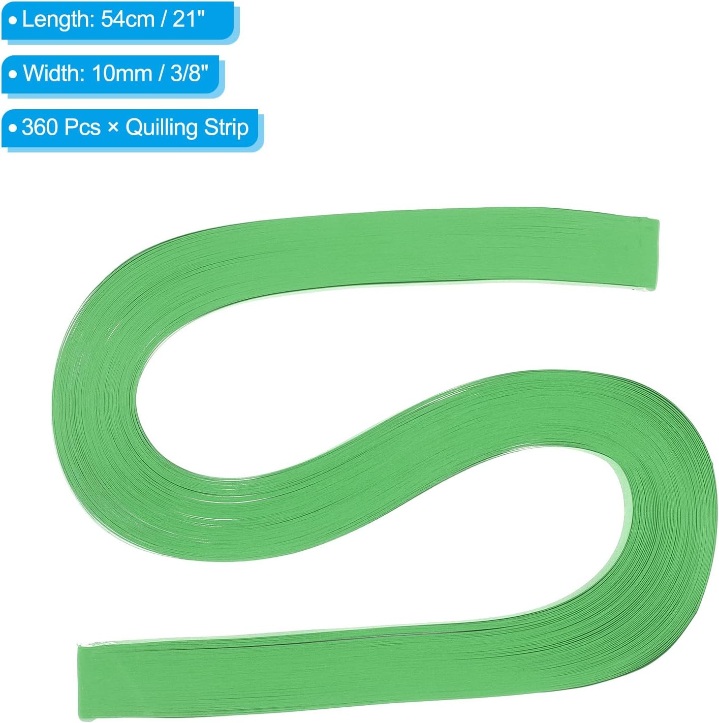 PATIKIL 360pcs Quilling Paper Strips Paper Flowers Quilling Kits 3/8"(10mm) Origami Paper for Adults Beginner Art Craft, 21"(54cm) Dark Green