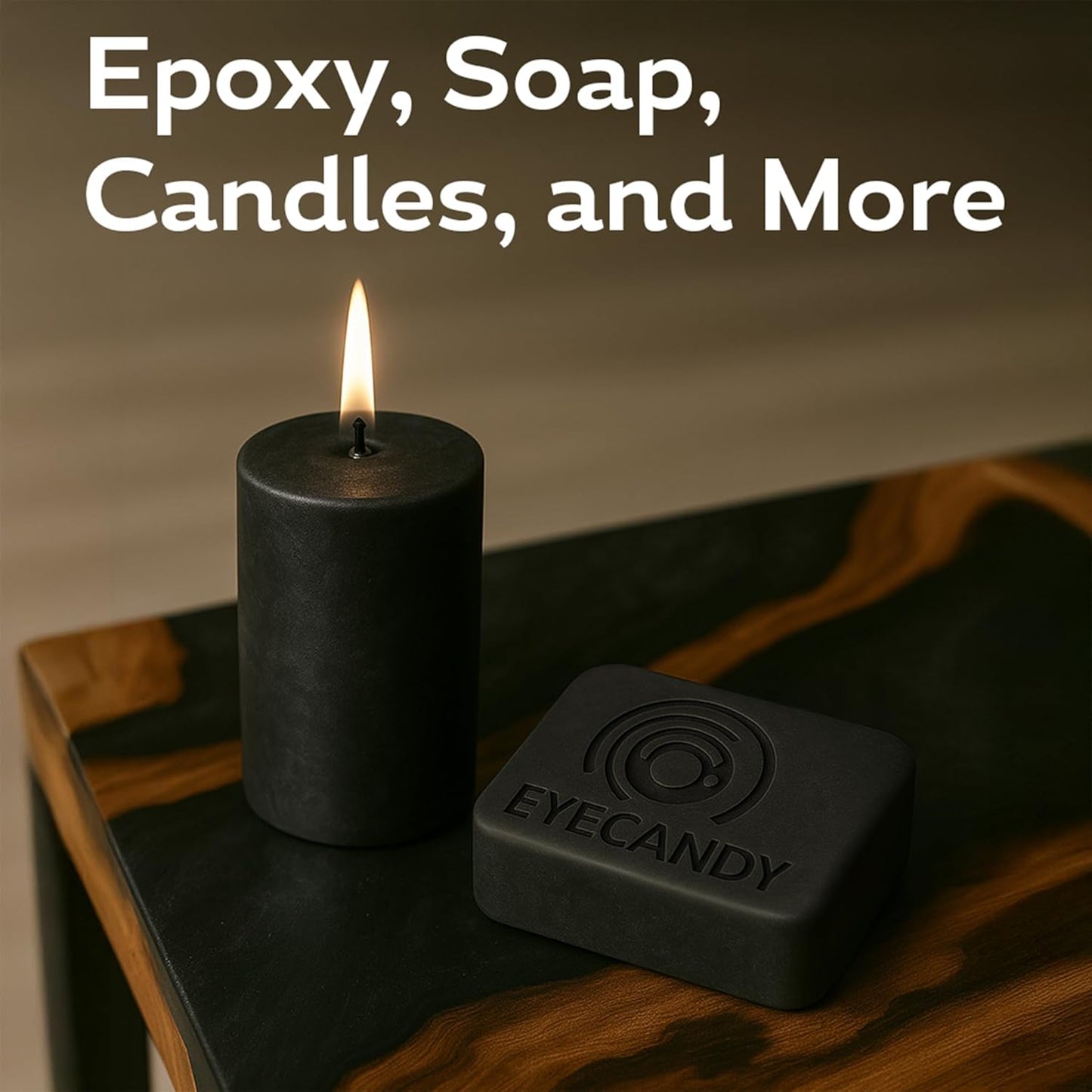 Eye Candy Pigments Premium Grey Mica Powder - Tanto Grey (50gr) - for Epoxy, Resin, Soap, Paint, Woodworking, Acrylic Pouring, Bath Bombs, Fishing Lures - DIY Arts and Crafts Additive