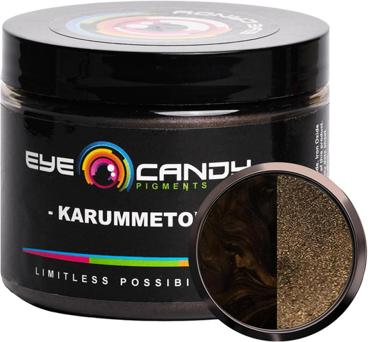 Eye Candy Premium Mica Powder Pigment “Karummetou” (50g) Multipurpose DIY Arts and Crafts Additive | Woodworking, Epoxy, Resin, Bath Bombs, Paint, Soap, Nail Polish, Lip Balm