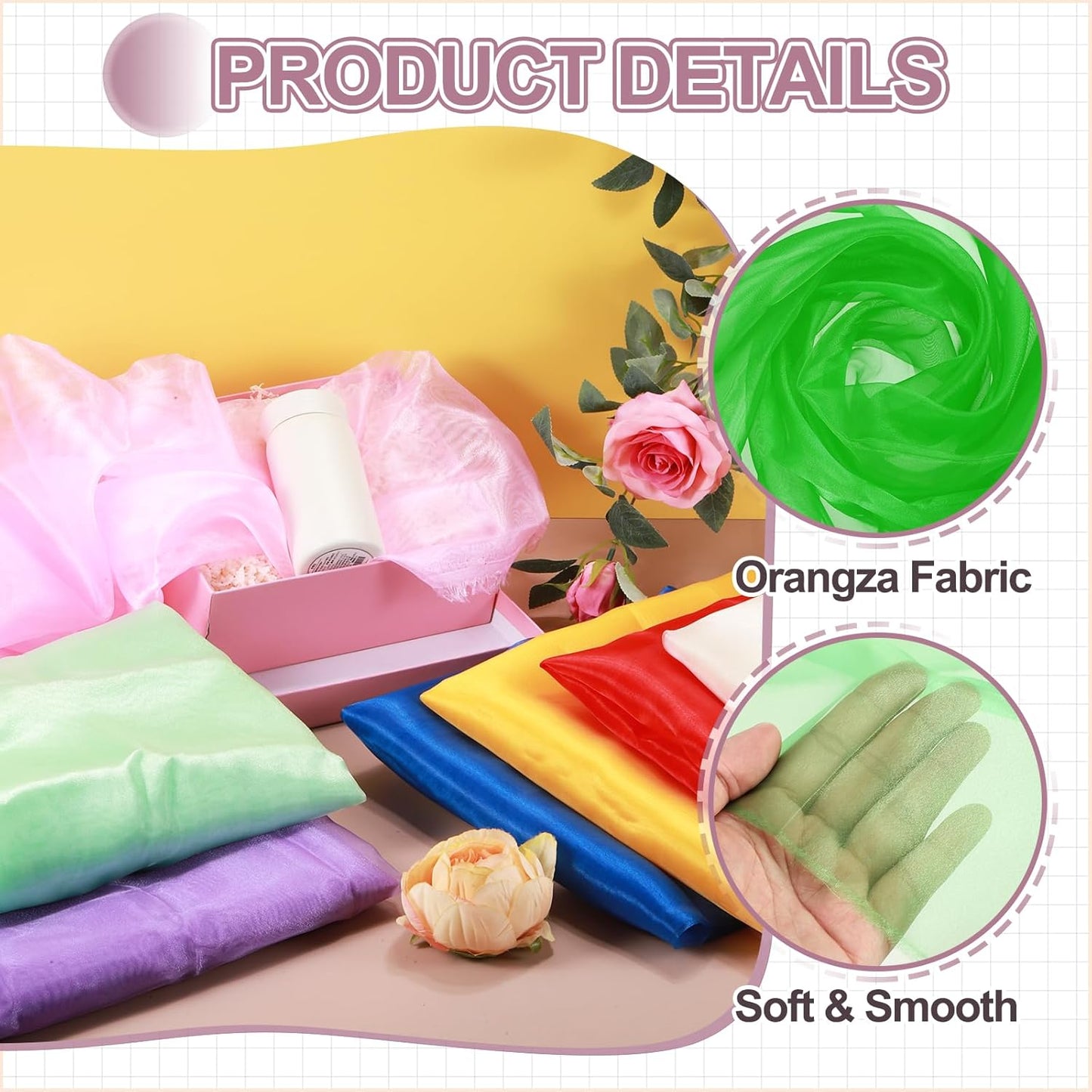 MECCANIXITY Iridescent Sheer Organza Fabric, 10 Yards x 59 Inches Solid Holographic Shiny Fabric Organza Cloth for Wedding, Curtains, Costume, Photo Background, Green