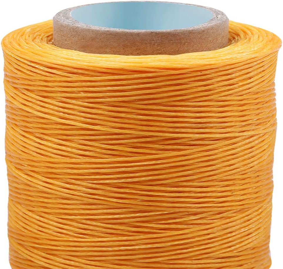 284 Yards Waxed Thread, 210D Heavy Duty Upholstery Wax Thread for Leather Sewing,0.8mm Flat Waxed Linen Cord for Bookbinding/Shoe Repairing/Leather Projects
