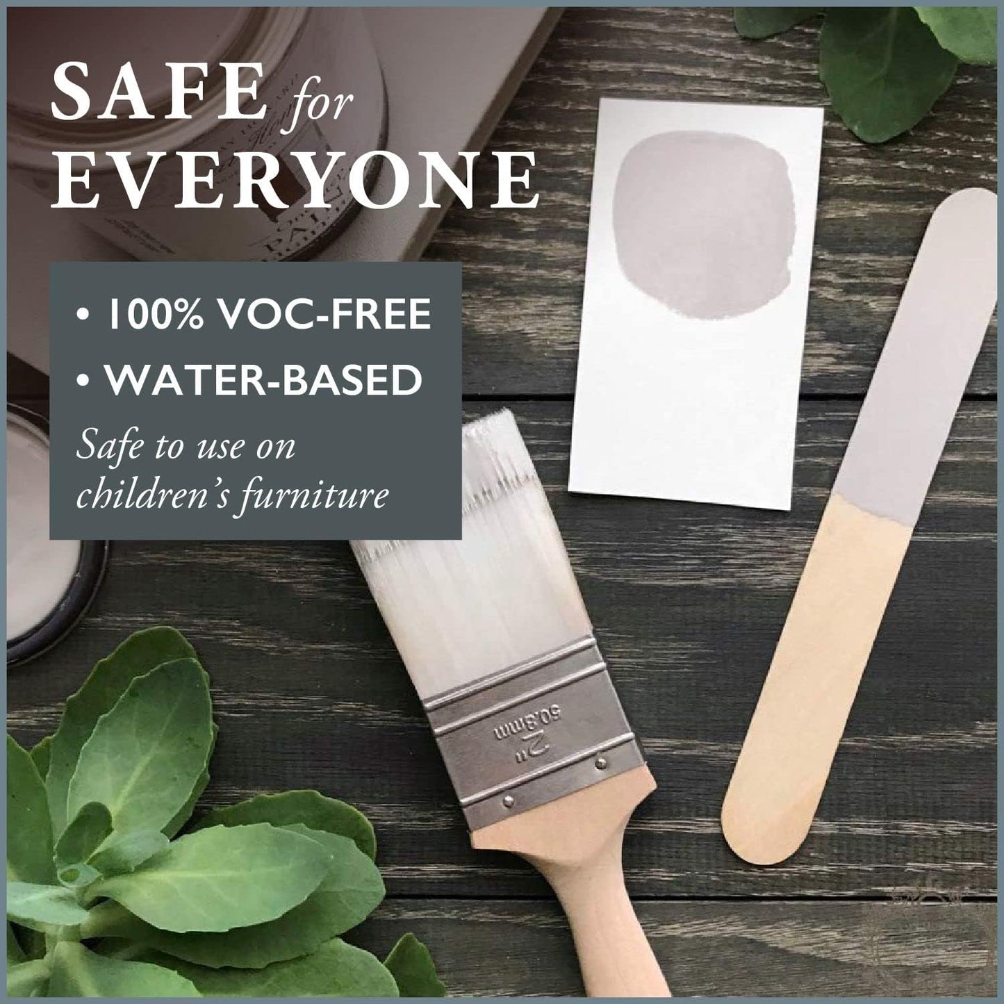 AMY HOWARD AT HOME Chalk-Based One Step Paint for Furniture, Cabinetry, Decor, Finish, and More | No Stripping, Sanding, or Priming | Ultra-Light Base | 16 Ounce | Serengeti Gray