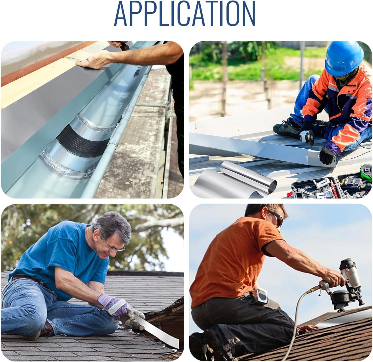 Aluminum Flashing Roll，Aluminum Sheet Roll 3500x200x0.1mm(LxWxT) Applicable to Various House Repair and DIY Projects